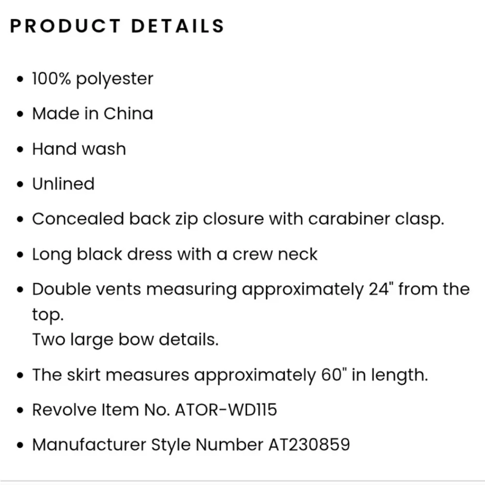 Atoir Reformation Jana Bow Dress Size 6 Slit Black and Cream Black Tie Formal - Picture 5 of 14